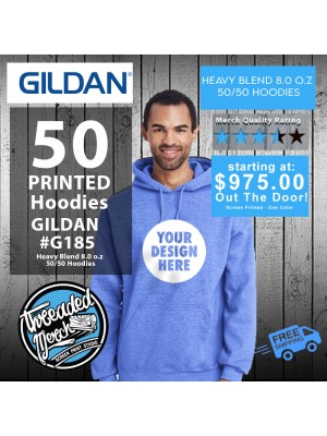 50 - Gildan Adult Heavy Blend™ 8 oz., 50/50 Hoodies #G185 