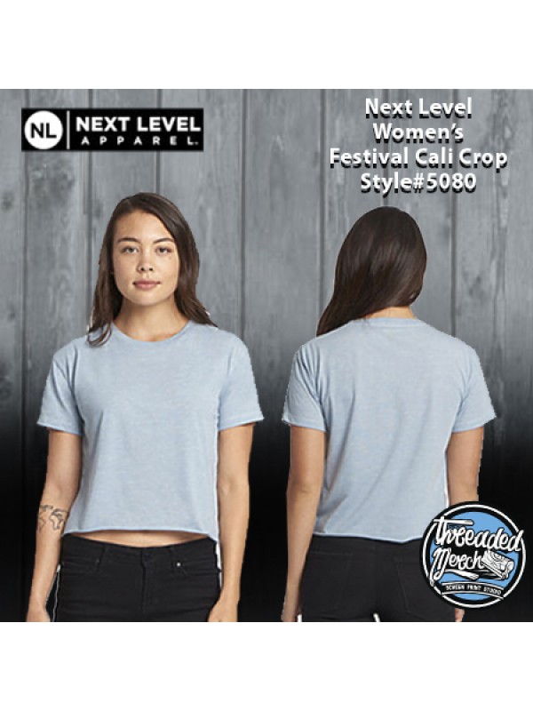Next Level Ladies' French Terry 3/4-Sleeve Raglan Pullover Raw