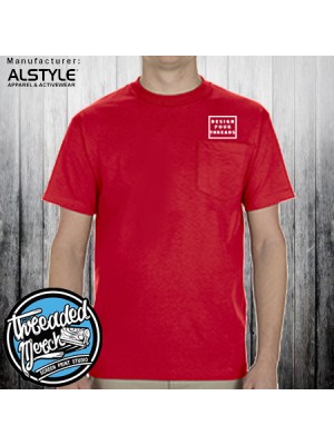 1305 Alstyle Men's Short Sleeve Pocket T Shirt 100% Cotton