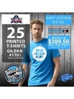 25 Alstyle 1701 Custom Screen Printed T Shirts Special