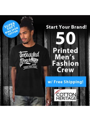 50 Custom Screen Printed Mens Fashion Ring Spun  T Shirts Special MC1044